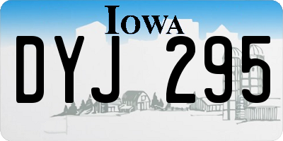 IA license plate DYJ295