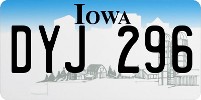 IA license plate DYJ296