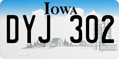 IA license plate DYJ302