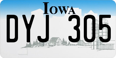 IA license plate DYJ305