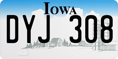 IA license plate DYJ308
