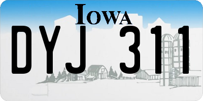 IA license plate DYJ311