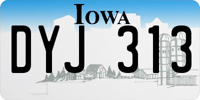 IA license plate DYJ313