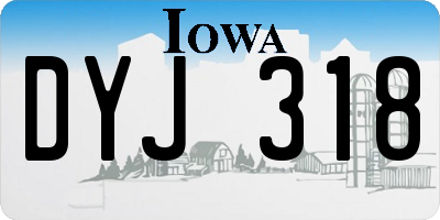 IA license plate DYJ318