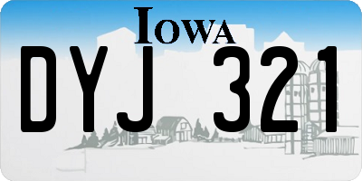 IA license plate DYJ321