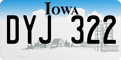 IA license plate DYJ322