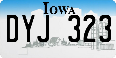 IA license plate DYJ323