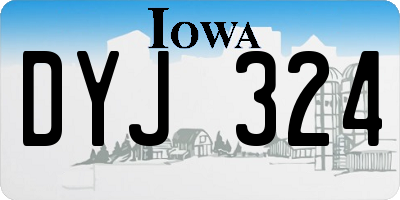 IA license plate DYJ324