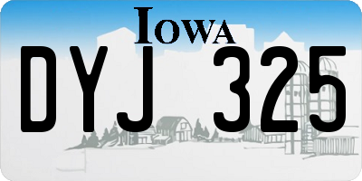 IA license plate DYJ325