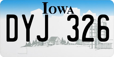 IA license plate DYJ326