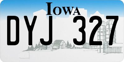 IA license plate DYJ327