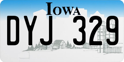 IA license plate DYJ329