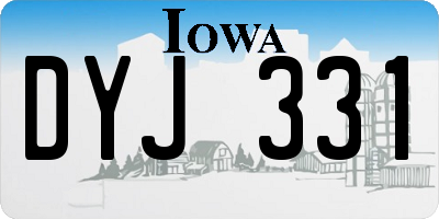 IA license plate DYJ331