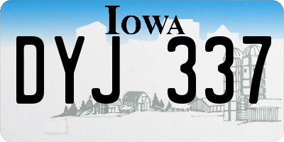 IA license plate DYJ337