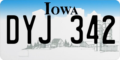 IA license plate DYJ342