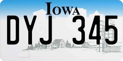 IA license plate DYJ345