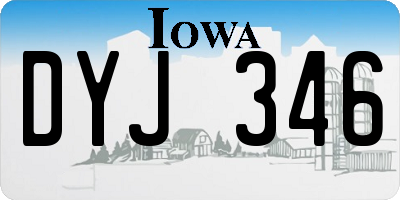 IA license plate DYJ346