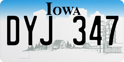 IA license plate DYJ347