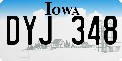 IA license plate DYJ348