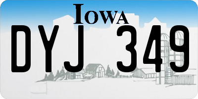 IA license plate DYJ349