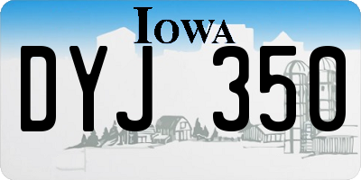 IA license plate DYJ350