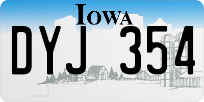 IA license plate DYJ354