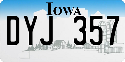 IA license plate DYJ357