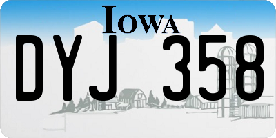 IA license plate DYJ358