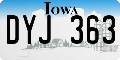 IA license plate DYJ363