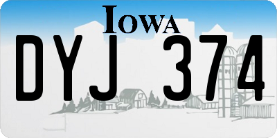 IA license plate DYJ374