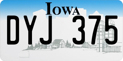 IA license plate DYJ375