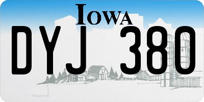 IA license plate DYJ380