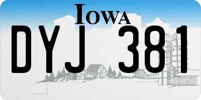 IA license plate DYJ381