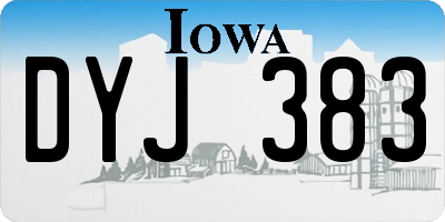 IA license plate DYJ383