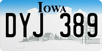 IA license plate DYJ389