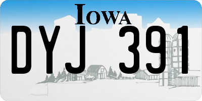IA license plate DYJ391