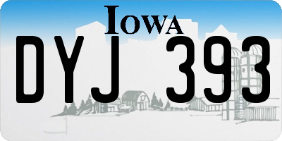 IA license plate DYJ393