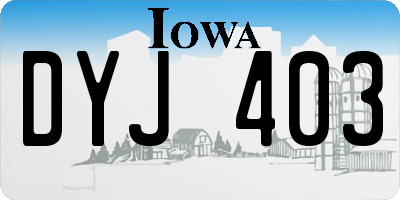 IA license plate DYJ403