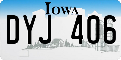 IA license plate DYJ406