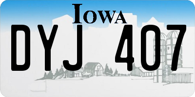 IA license plate DYJ407