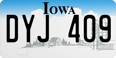 IA license plate DYJ409