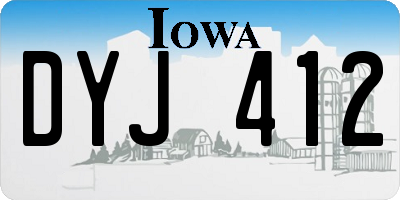 IA license plate DYJ412