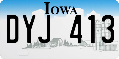 IA license plate DYJ413