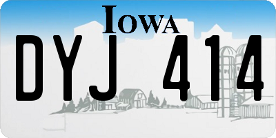 IA license plate DYJ414