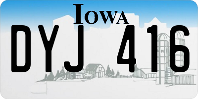 IA license plate DYJ416