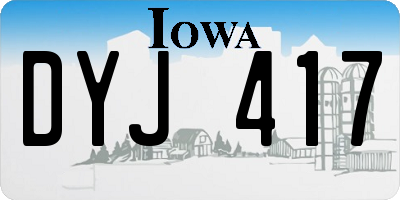 IA license plate DYJ417