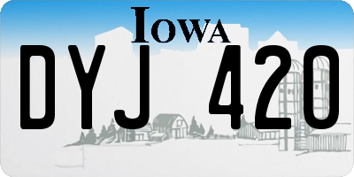 IA license plate DYJ420