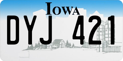 IA license plate DYJ421