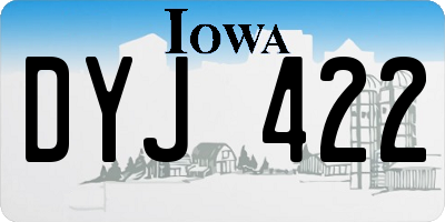 IA license plate DYJ422