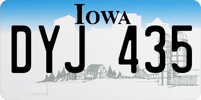 IA license plate DYJ435